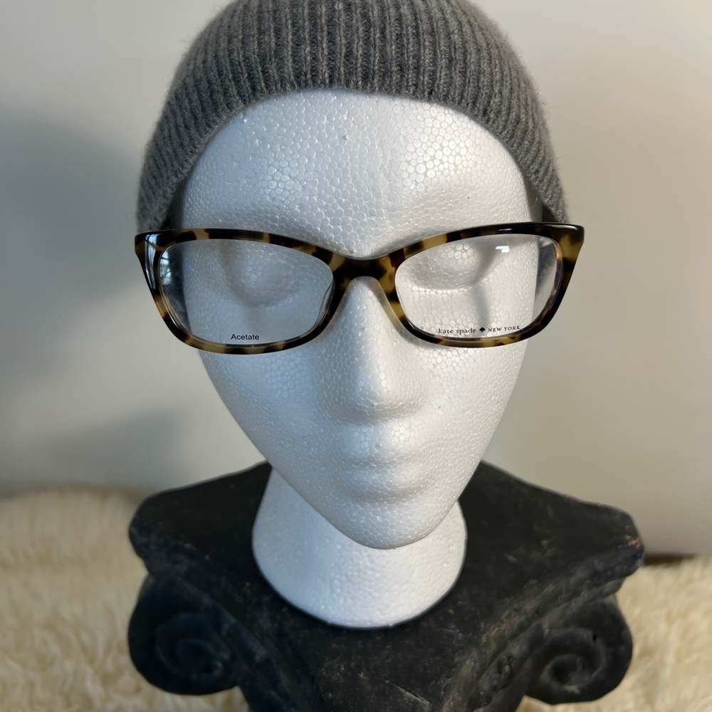 Kate Spade Delacy Cat Eye Eyeglasses, NIB, Honey Havana